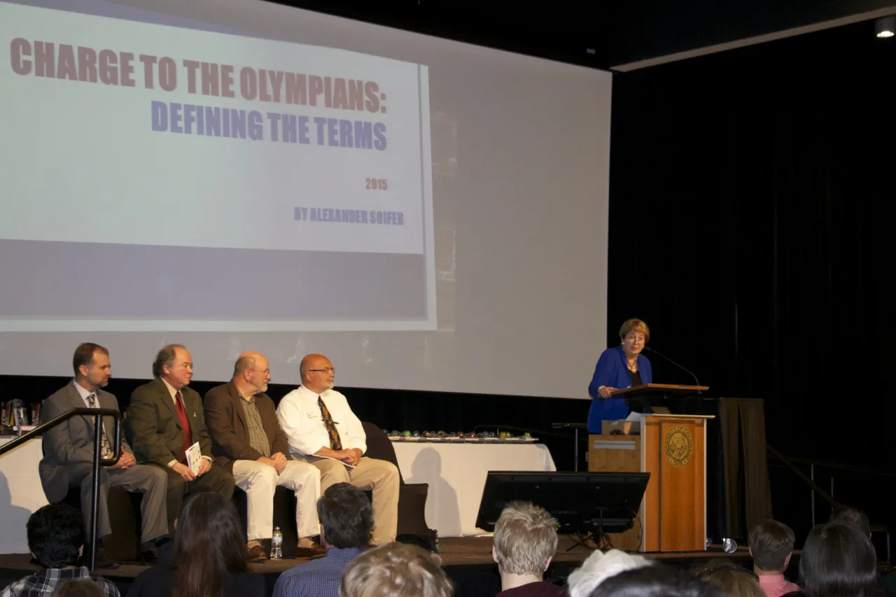 Each speaker on stage during 2nd intro