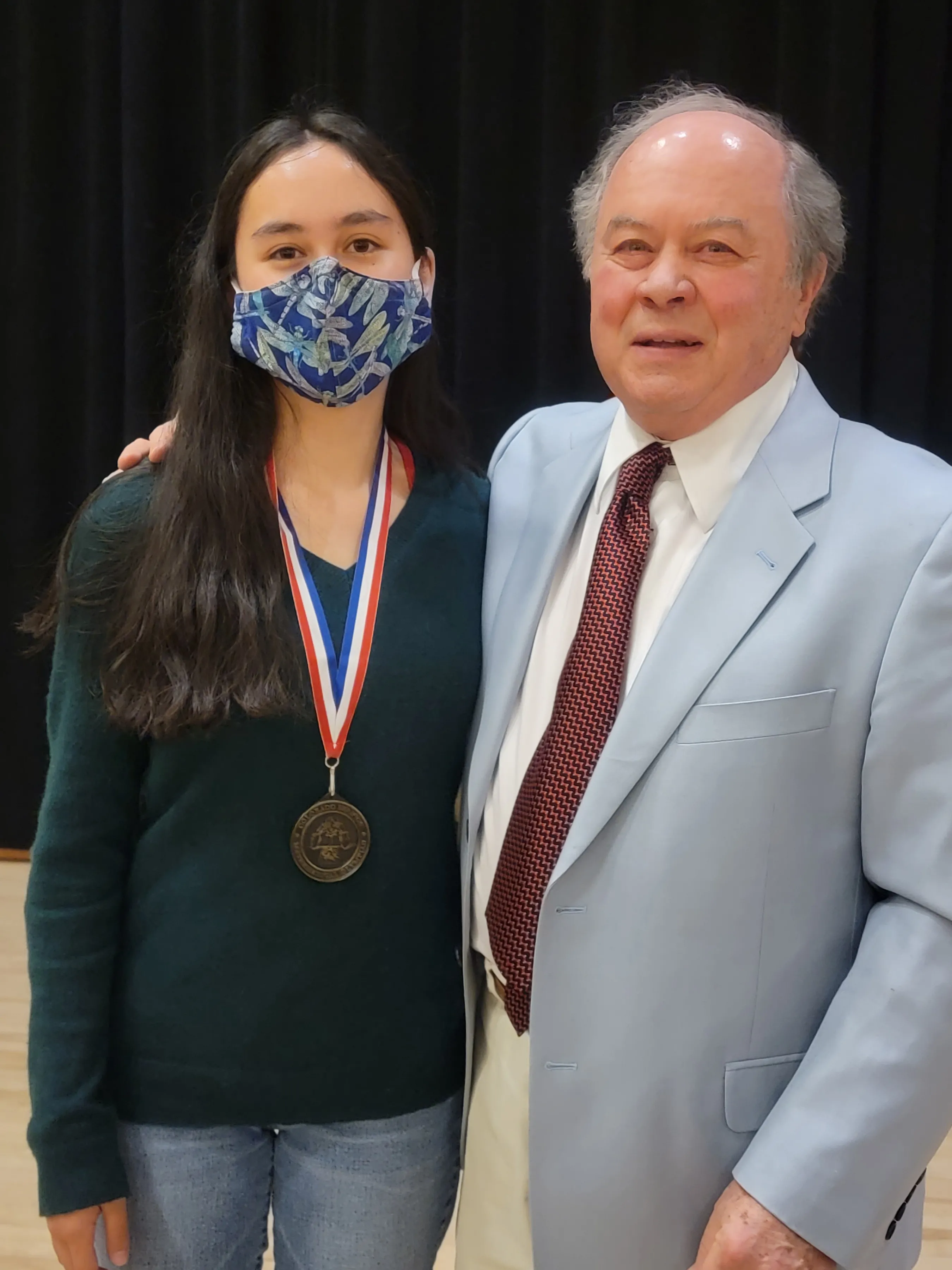 First Place winner posing with Dr. Soifer