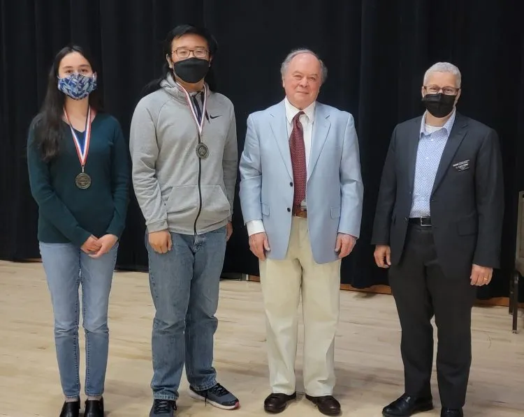 First prize winners posing with Dr. Soifer